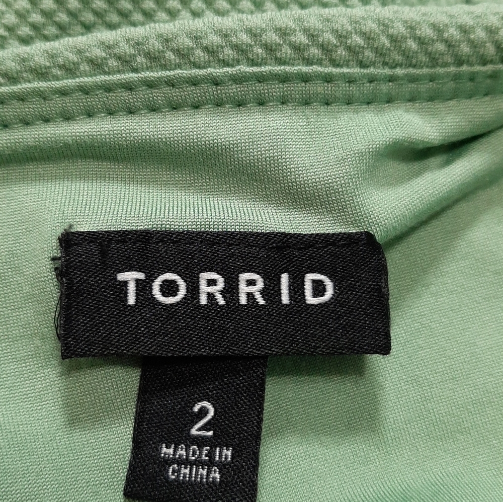 Torrid Mint Green Crisscross Front Swing Dress 2 - Picture 5 of 14